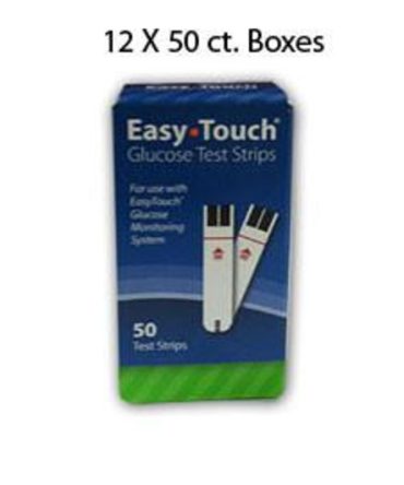 Case of 12 boxes of EasyTouch Glucose Test Strip – 50ct