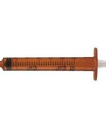 Becton Dickinson Oral Syringe with Tip Cap, 5mL, Amber, Latex-free – Case of 500