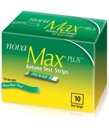 NovaMax Plus Ketone Test Strips – Box of 10
