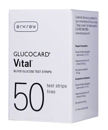 Glucocard Vital Glucose Test Strips – 50 ct.