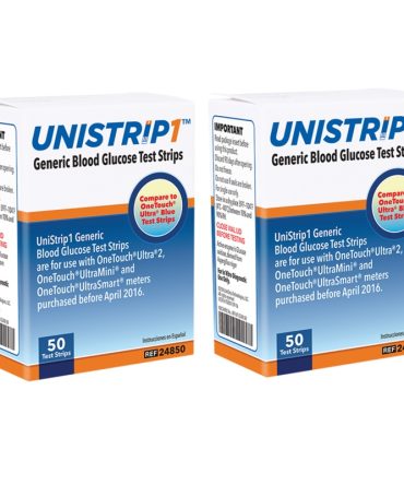 UniStrip Glucose Test Strips – 100ct – Compatible with OneTouch Ultra Meters