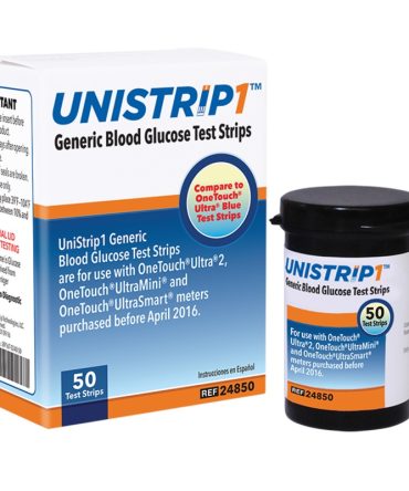 UniStrip Glucose Test Strips – 50ct – Compatible with OneTouch Ultra Meters