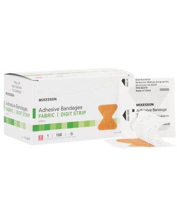 McKesson Fingertip Tan Adhesive Strip, Small, 2400 ct
