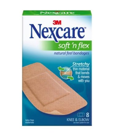 Nexcare Soft ‘n Flex Tan Adhesive Strip, 2 x 4 Inch, 8 ct